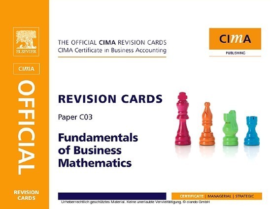 CIMA Revision Card Fundamentals of Business Maths main product photo