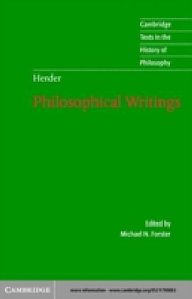 Herder: Philosophical Writings main product photo