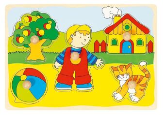 Katze, Haus,... Steckpuzzle