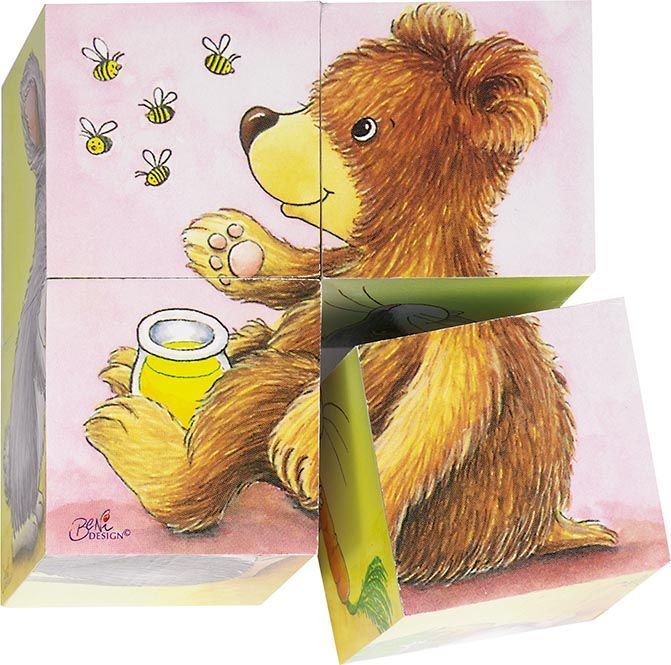 Würfelpuzzle Tierkinder main product photo