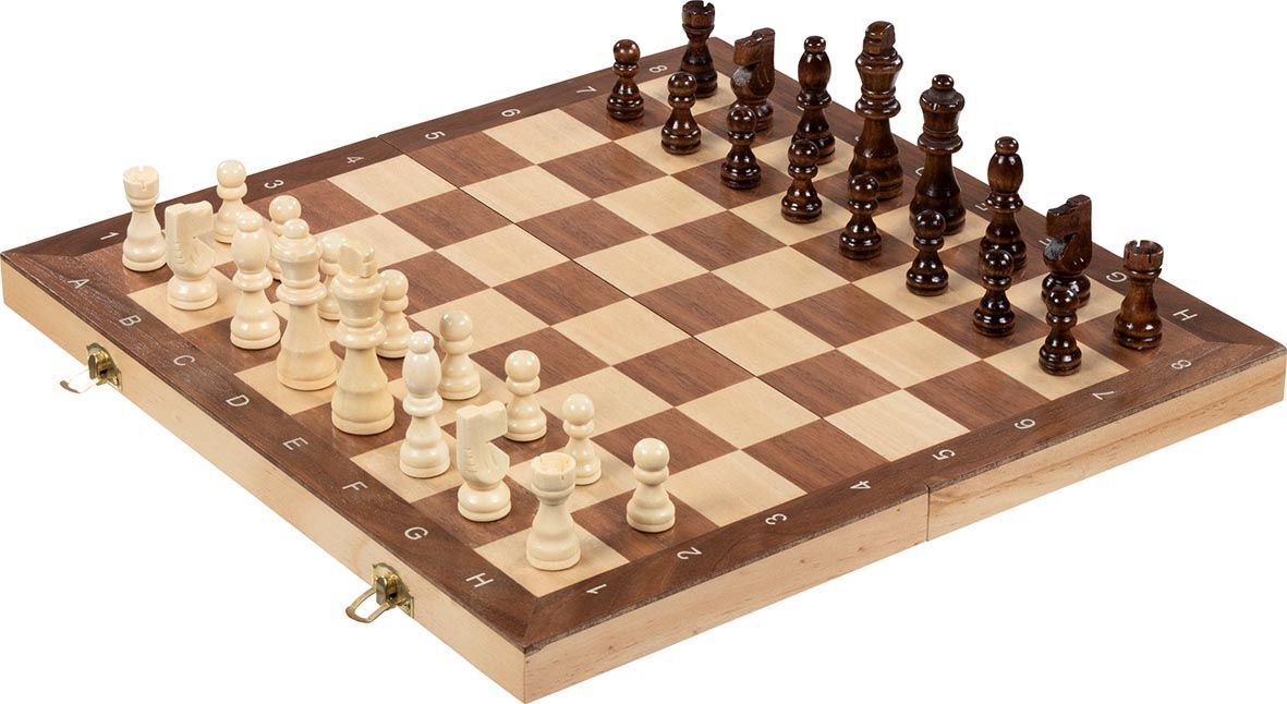 Schachspiel in Holzklappkassette main product photo