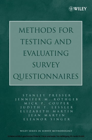 Methods for Testing and Evaluating Survey Questionnaires main product photo