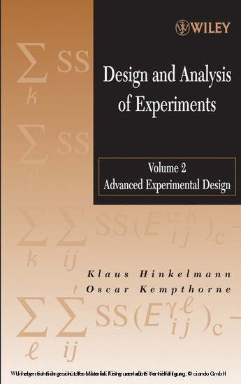 Design and Analysis of Experiments, Advanced Experimental Design main product photo