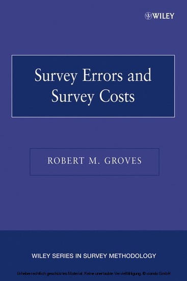 Survey Errors and Survey Costs, main product photo