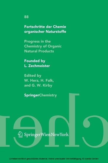 Fortschritte der Chemie organischer Naturstoffe / Progress in the Chemistry of Organic Natural Products 88. Bd.88 main product photo