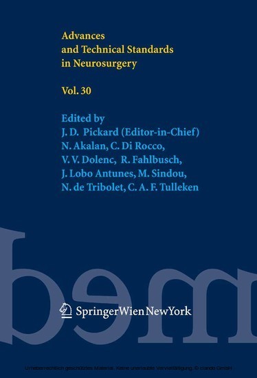 Advances and Technical Standards in Neurosurgery Vol. 30 main product photo