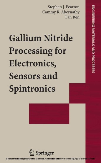 Gallium Nitride Processing for Electronics, Sensors and Spintronics main product photo