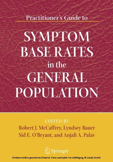 Practitioner's Guide to Symptom Base Rates in the General Population main product photo