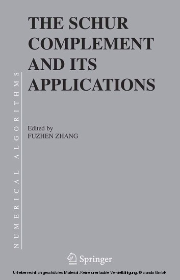 The Schur Complement and Its Applications main product photo