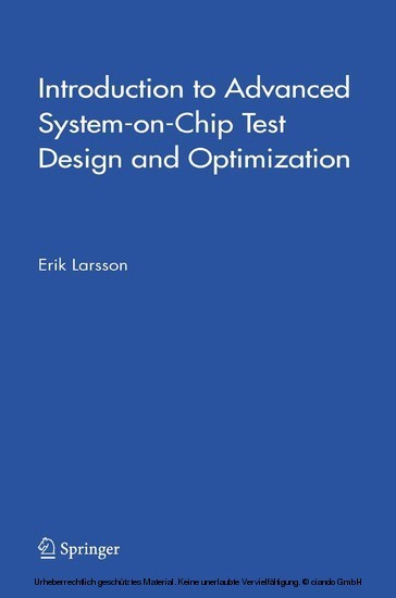 Introduction to Advanced System-on-Chip Test Design and Optimization main product photo