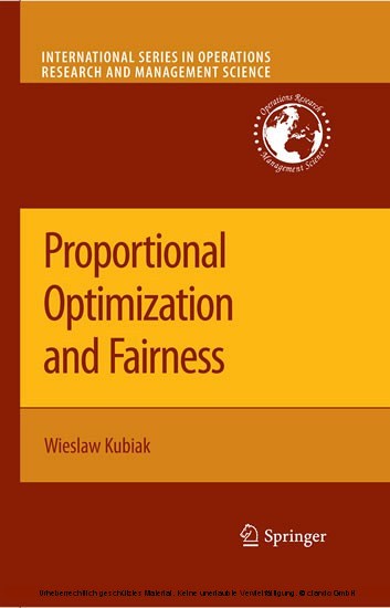 Proportional Optimization and Fairness main product photo