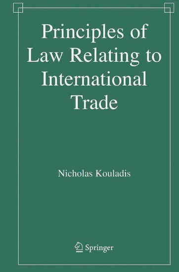 Principles of Law Relating to International Trade main product photo