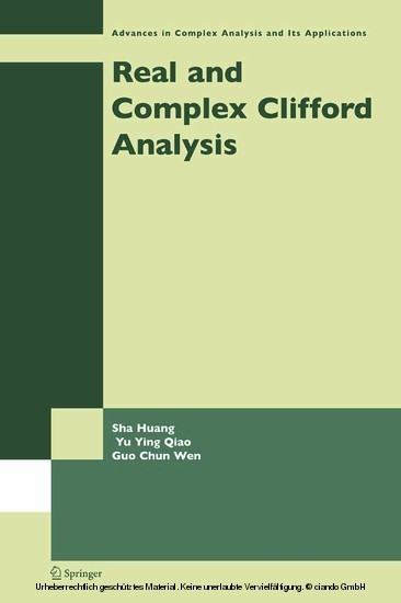 Real and Complex Clifford Analysis main product photo