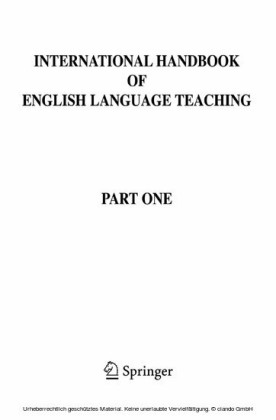 International Handbook of English Language Teaching