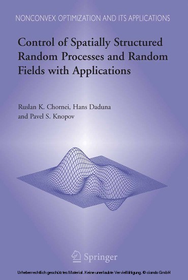 Control of Spatially Structured Random Processes and Random Fields with Applications main product photo