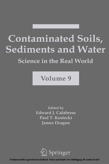 Contaminated Soils, Sediments and Water: main product photo