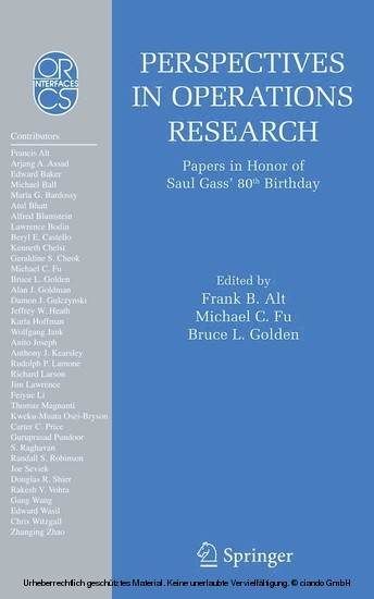 Perspectives in Operations Research main product photo