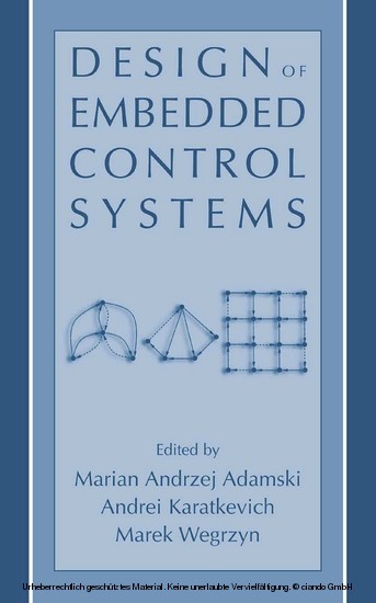 Design of Embedded Control Systems main product photo