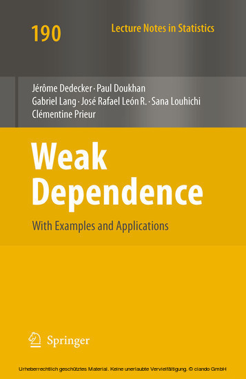 Weak Dependence: With Examples and Applications main product photo