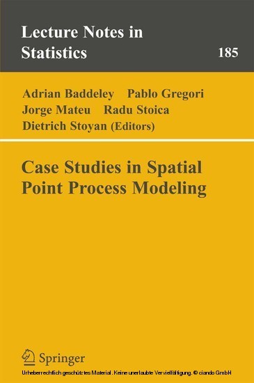 Case Studies in Spatial Point Process Modeling main product photo