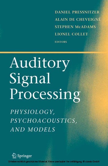 Auditory Signal Processing main product photo