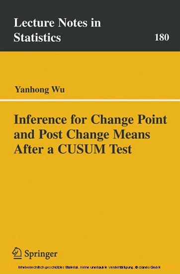 Inference for Change Point and Post Change Means After a CUSUM Test main product photo