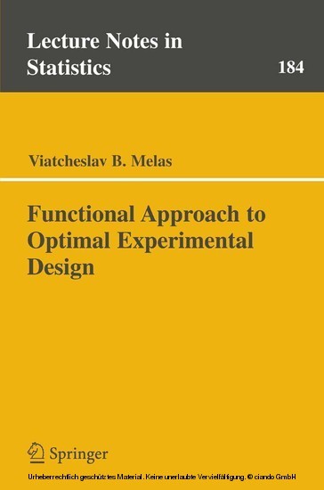 Functional Approach to Optimal Experimental Design main product photo