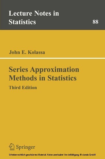 Series Approximation Methods in Statistics main product photo