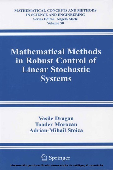 Mathematical Methods in Robust Control of Linear Stochastic Systems main product photo