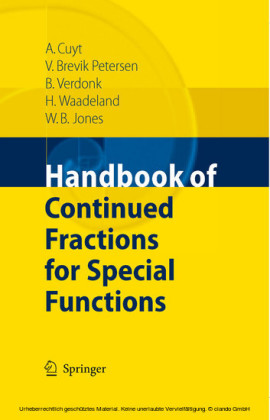 Handbook of Continued Fractions for Special Functions
