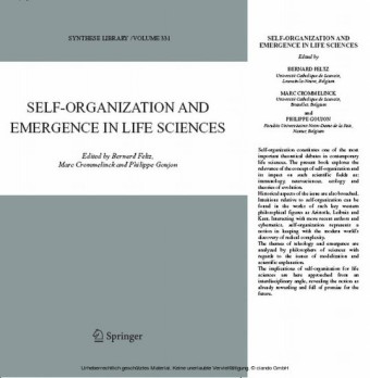 Self-organization and Emergence in Life Sciences