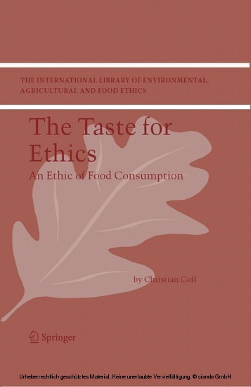 The Taste for Ethics main product photo