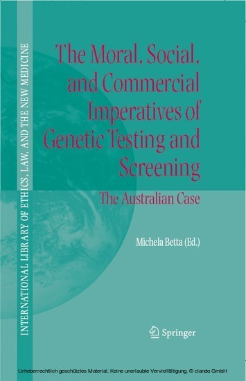 The Moral, Social, and Commercial Imperatives of Genetic Testing and Screening main product photo