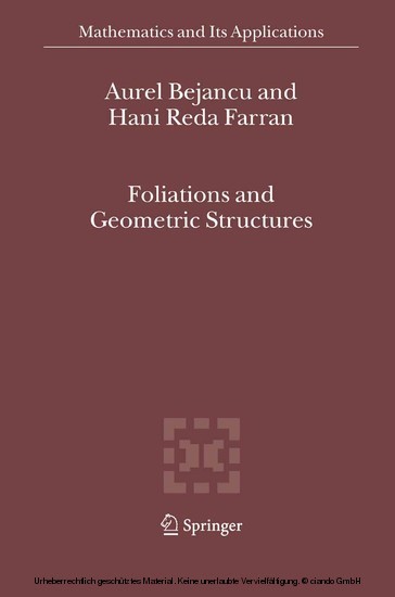 Foliations and Geometric Structures main product photo
