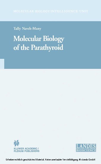 Molecular Biology of the Parathyroid main product photo