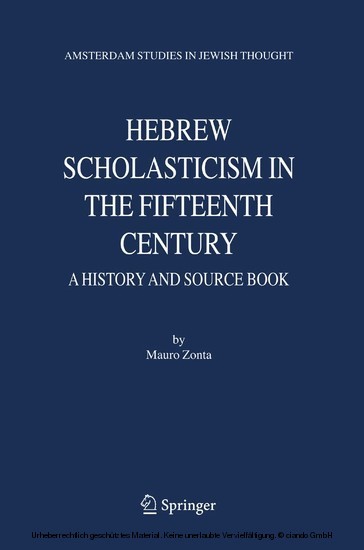 Hebrew Scholasticism in the Fifteenth Century main product photo