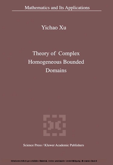 Theory of Complex Homogeneous Bounded Domains main product photo