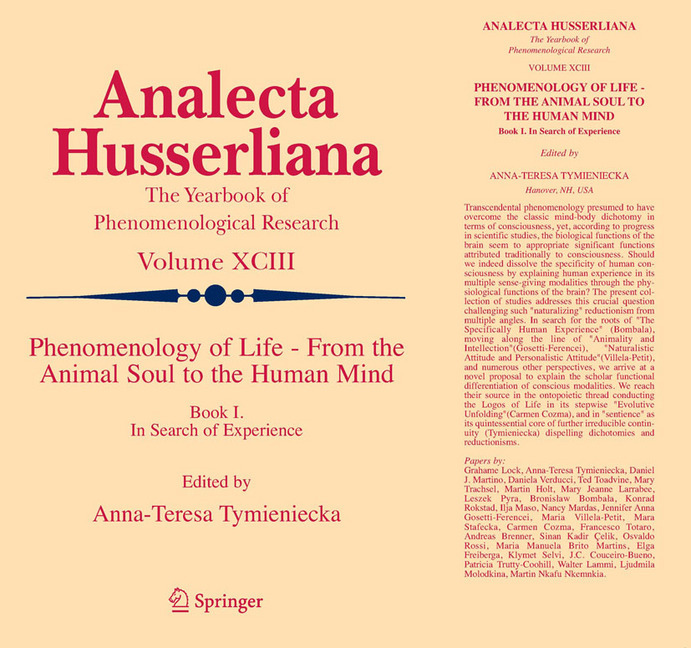 Phenomenology of Life - From the Animal Soul to the Human Mind main product photo