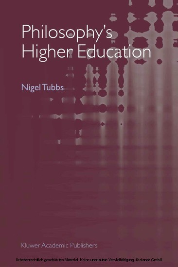 Philosophy's Higher Education main product photo