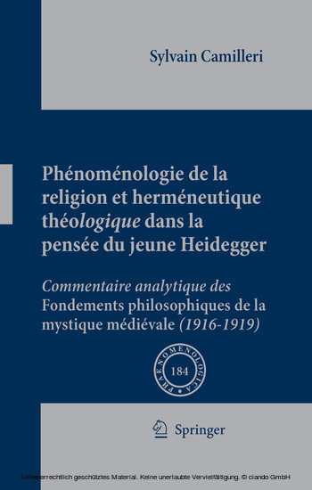 Phénoménologie de la religion et herméneutique théologique dans la pensée du jeune Heidegger main product photo