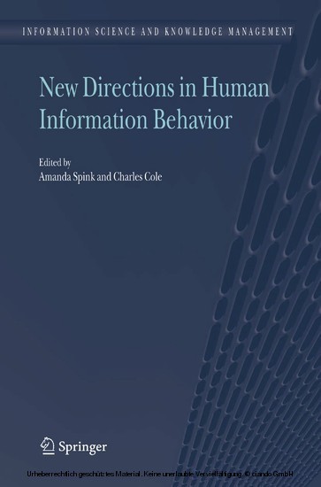 New Directions in Human Information Behavior main product photo