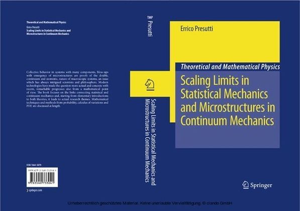 Scaling Limits in Statistical Mechanics and Microstructures in Continuum Mechanics main product photo
