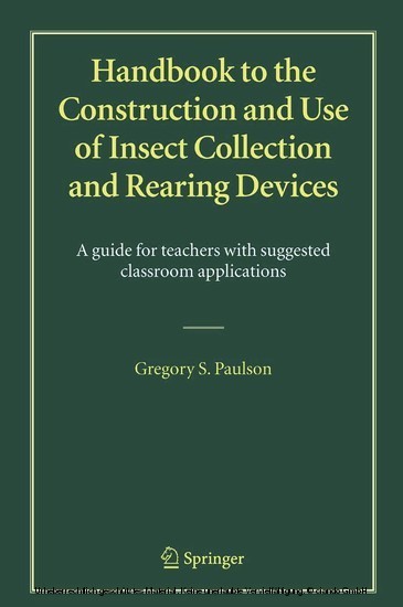 Handbook to the Construction and Use of Insect Collection and Rearing Devices main product photo