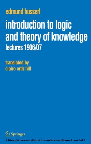 Introduction to Logic and Theory of Knowledge main product photo