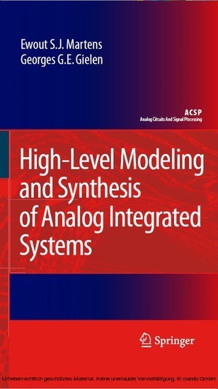 High-Level Modeling and Synthesis of Analog Integrated Systems main product photo