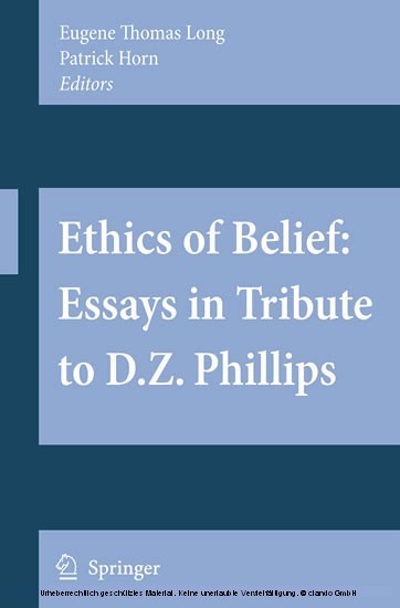 Ethics of Belief: Essays in Tribute to D.Z. Phillips main product photo