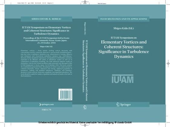 IUTAM Symposium on Elementary Vortices and Coherent Structures: Significance in Turbulence Dynamics main product photo