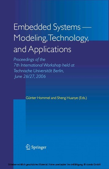 Embedded Systems -- Modeling, Technology, and Applications main product photo