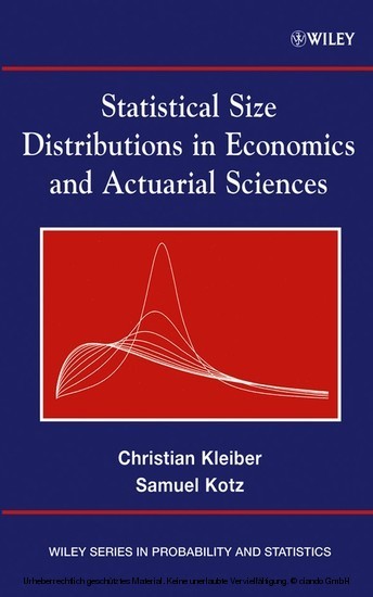 Statistical Size Distributions in Economics and Actuarial Sciences, main product photo