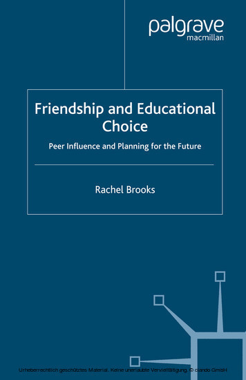 Friendship and Educational Choice main product photo